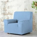 sofa cover 1 seater blue light